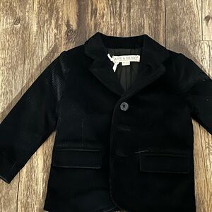 Hope & Henry Toddler Black Corduroy Blazer with Elbow Patches